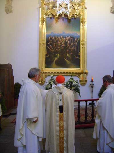 006.jpg - Antes de iniciarse la Santa Misa tuvo lugar la bendición del retablo.